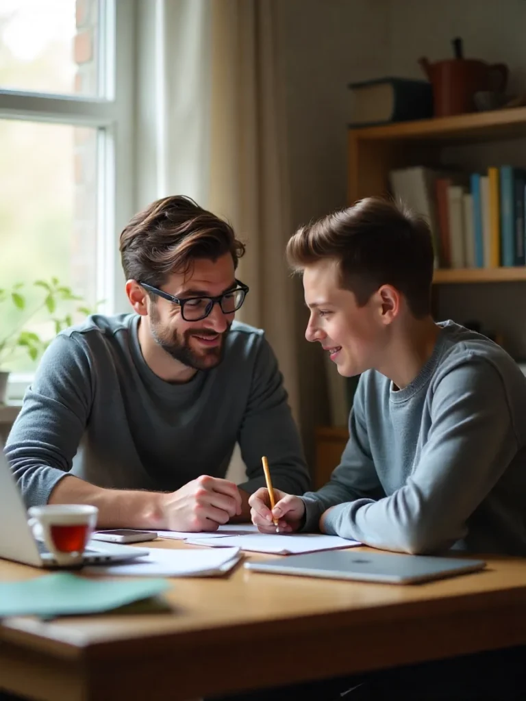 O level tutor is teaching math and business subjects