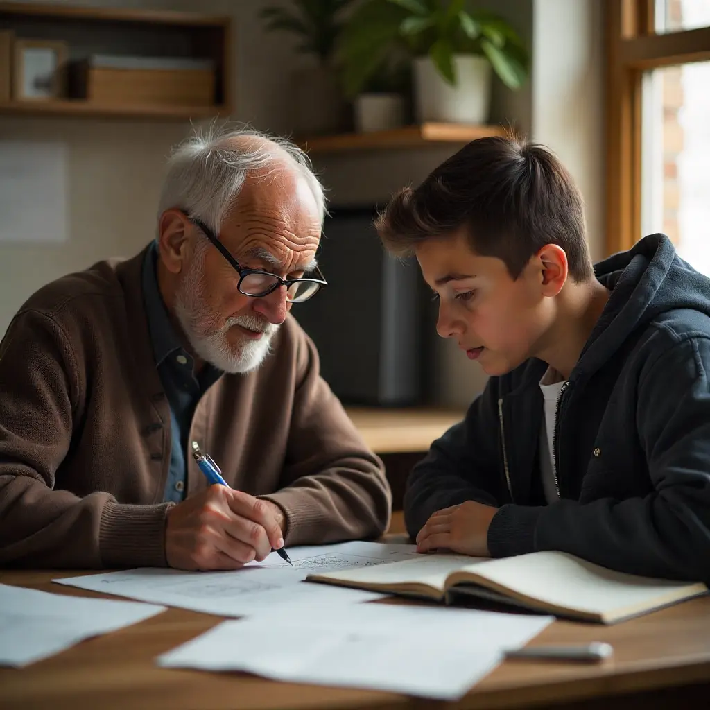 experienced male tutor teaching math and physics tutoring at student home