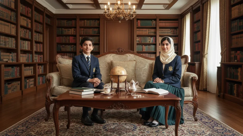 Female tutor near me in Islamabad is teaching the student at his home